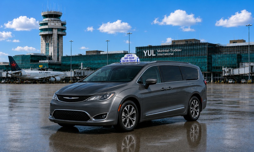 Chrysler Pacifica 7 passenger taxi for Montreal airport trips